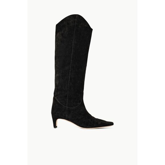 STAUD WESTERN WALLY BOOT BLACK SUEDE EU38/US8 $495 - Picture 1 of 12